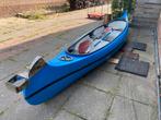 Canadese kano met motorsteun & peddels, Watersport en Boten, Kano's, Ophalen, Gebruikt, Met peddels, Twee personen