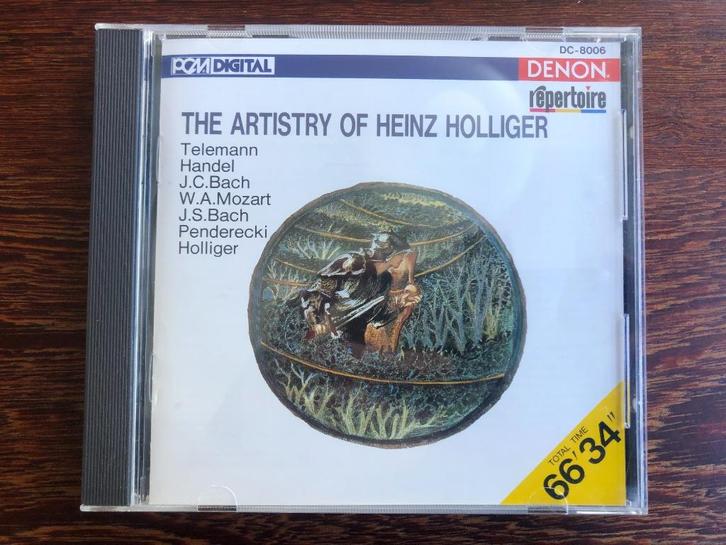 Telemann Händel, Bach ea The Artistry of Heinz Holliger, Cd's en Dvd's, Cd's | Klassiek, Zo goed als nieuw, Overige typen, Barok