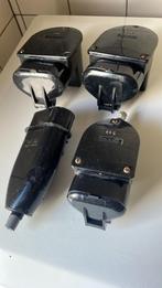 3 vintage stopcontacten en 1 stekker, 3 polig, bakeliet, Ophalen of Verzenden, Gebruikt