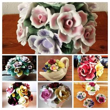 Bloemenmand porselein Royal doulton Coalport Healacraft etc  beschikbaar voor biedingen