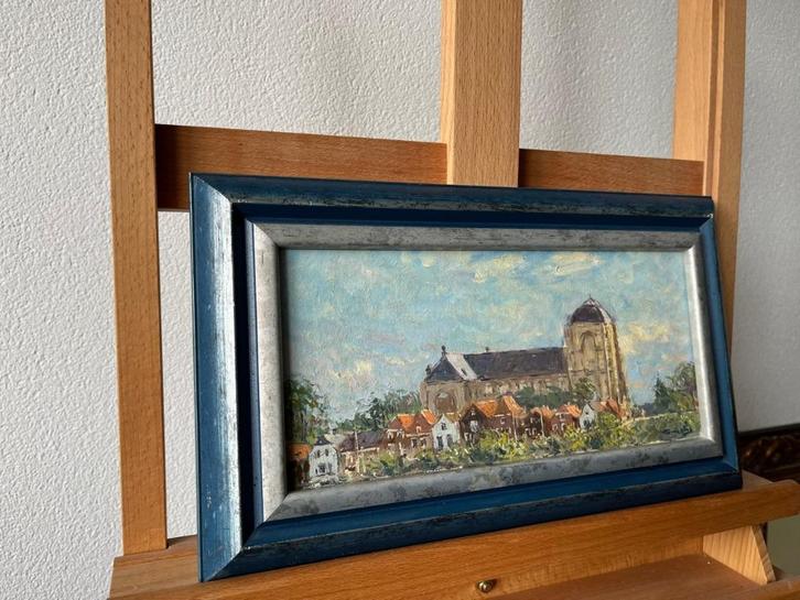 Niek van der Plas, Grote kerk in Veere, Antiek en Kunst, Kunst | Schilderijen | Klassiek, Ophalen