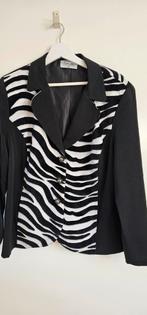 Zebra jasje - Mt 46, Kleding | Dames, Jasjes, Kostuums en Pakken, Zwart, Maat 46/48 (XL) of groter, Zo goed als nieuw, Jasje