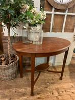 Antieke ovale eiken bijzet tafel side table IL Fienile, Ophalen of Verzenden