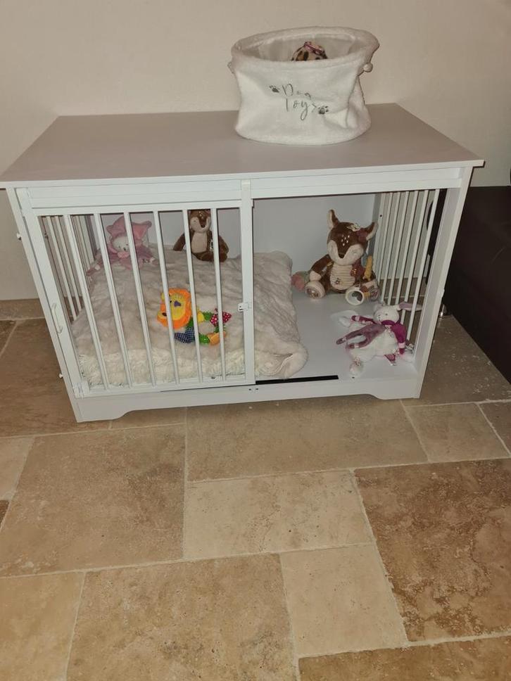 Super gave landelijke bench wit, Dieren en Toebehoren, Hondenhokken, Nieuw, Minder dan 65 cm, 110 cm of meer, Ophalen