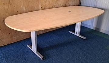 Vergadertafel, kantoortafel ovaal, 8-10 pers., 240 cm lang beschikbaar voor biedingen