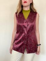 Vintage gilet/waistcoat - rood - glimmend - 38/M, Kleding | Dames, Overige Dameskleding, Gedragen, Vintage, Ophalen of Verzenden