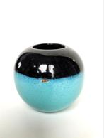 Keramiek zwart blauw bol vaasje gemerkt Z ? Info is welkom, Verzenden