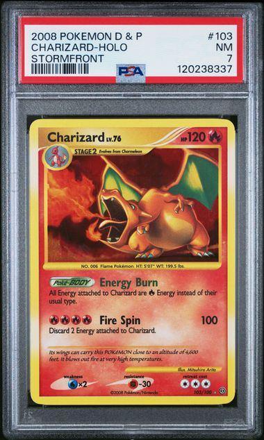 Charizard Lv.76 (STF 103) Stormfront PSA 7, Hobby en Vrije tijd, Verzamelkaartspellen | Pokémon, Nieuw, Losse kaart, Foil, Ophalen of Verzenden