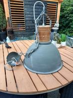 Grijze hanglamp 38 cm doorsnede industrieel, Huis en Inrichting, Lampen | Hanglampen, Ophalen, 50 tot 75 cm, Zo goed als nieuw
