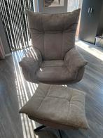 Fauteuil met Voetenbank, Huis en Inrichting, Fauteuils, Ophalen, Gebruikt, Stof, 75 tot 100 cm