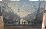 Ingelijste foto Amsterdamse grachten + poster anatomie, Antiek en Kunst, Kunst | Schilderijen | Klassiek, Ophalen
