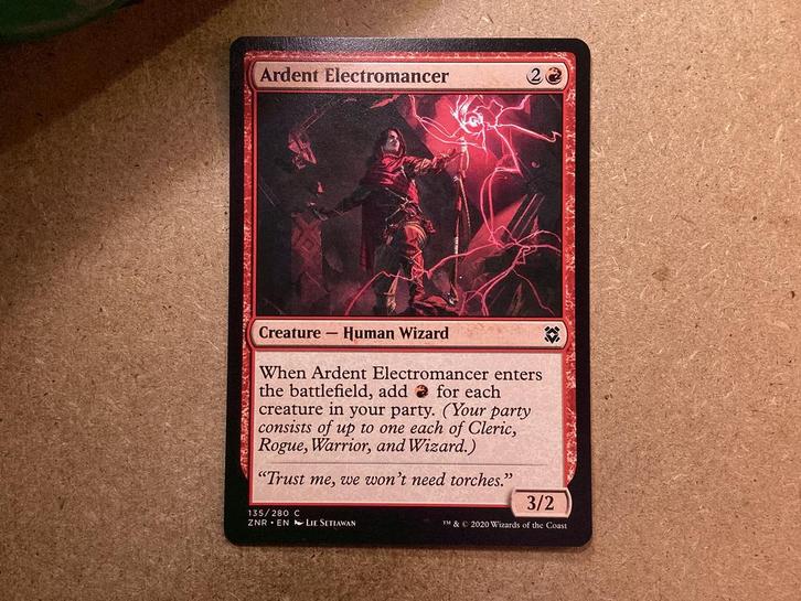 1x Ardent Electromancer [135/280] (Near Mint), Hobby en Vrije tijd, Verzamelkaartspellen | Magic the Gathering, Zo goed als nieuw