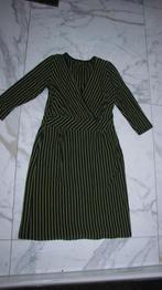 40 KING LOUIE streep jurk groen zwart, Maat 38/40 (M), Ophalen of Verzenden, Zo goed als nieuw, Knielengte