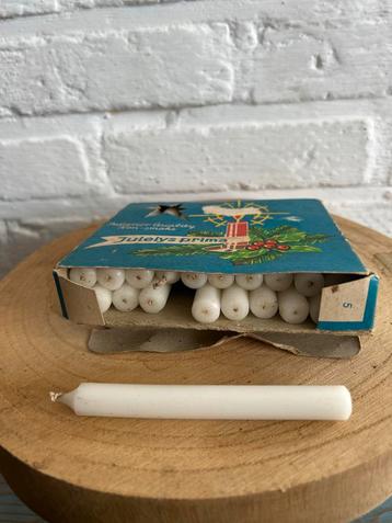 Vintage Kaarsje + 11 Goudkleurige Klemmen beschikbaar voor biedingen