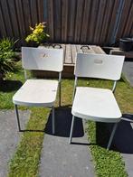 Stapelbare stoelen ikea plastic zwart en wit, Huis en Inrichting, Stoelen, Ophalen, Gebruikt, Wit