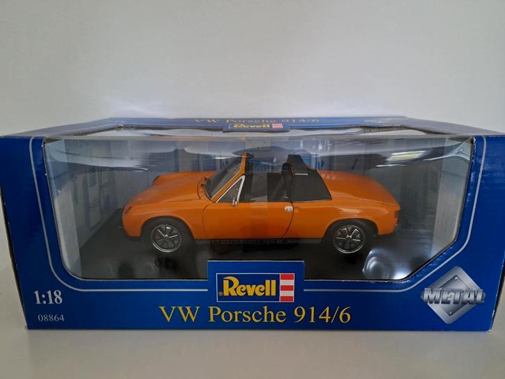 VW Porsche 914/6, Revell 1:18, no 08864, nieuw, Hobby en Vrije tijd, Modelauto's | 1:18, Zo goed als nieuw, Revell, Ophalen of Verzenden