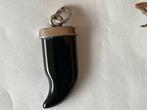 Zilveren hanger Onyx, Overige voorstellingen, Verzenden, Zwart, Zo goed als nieuw