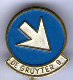 De Gruyter verkeersbord Nr 9 koper speldje ( X_009 ), Verzamelen, Verzenden, Zo goed als nieuw, Transport, Speldje of Pin