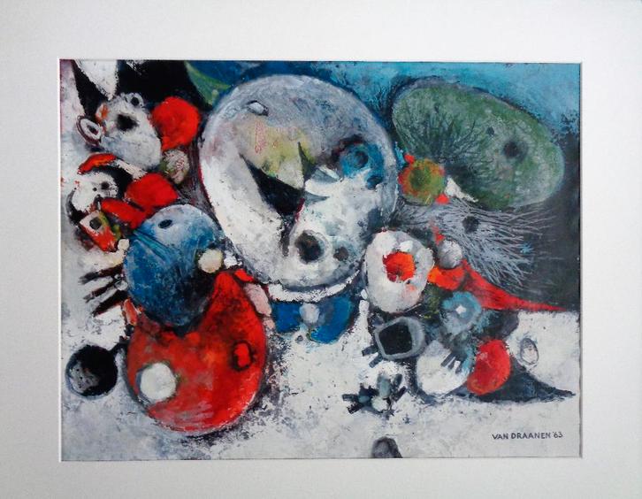 Hans van Draanen (131-1987) - zonder titel - gouache, Antiek en Kunst, Kunst | Overige Kunst, Ophalen