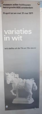 Poster Wim Crouwel Variaties in Wit Willet-Holthuysen, Rechthoekig Staand, Verzenden, Zo goed als nieuw, A1 t/m A3