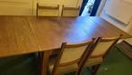 Vintage tafel met vier stoelen, Huis en Inrichting, Tafels | Eettafels, Ophalen, Gebruikt, 50 tot 100 cm, Vier personen