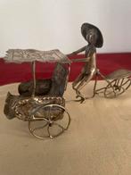 Handgemaakte Aziatische Riksja Miniatuur, Ophalen of Verzenden