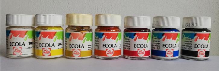 Ecola Talens dekverf 7 potjes, Hobby en Vrije tijd, Schilderen, Gebruikt, Ophalen of Verzenden
