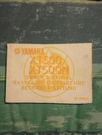 Xt 500 gebruikershandleiding., Yamaha