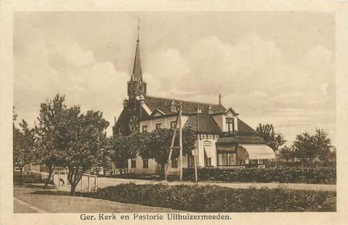 (701-280-043) Uithuizermeeden Ger Kerk en Pastorie, Verzamelen, Ansichtkaarten | Nederland, Groningen, Ophalen of Verzenden