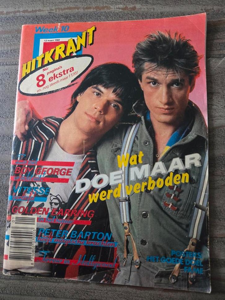Hitkrant 12 maart 1983 - Golden Earring, Doe Maar, Elvis, Verzamelen, Tijdschriften, Kranten en Knipsels, Tijdschrift, Nederland