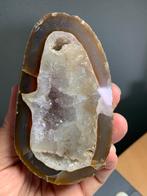 Agaat met kristal, Verzamelen, Mineralen en Fossielen, Ophalen of Verzenden