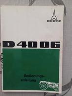 Bedieningshandleiding Deutz D4006, Ophalen of Verzenden, Gelezen, Tractor en Landbouw