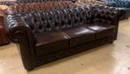 Prachtige Chesterfield Bank 3 Zits Bruin., Gebruikt, Chesterfield, Driepersoons, Ophalen of Verzenden