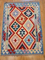 Handgeweven oosterse wollen kelim 125x82, Info@SlatsAntiek.nl, Crème, 100 tot 150 cm, Vof Slats Antiek