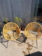 Tuinstoelen set geel, Ophalen, Gebruikt, Kunststof