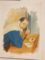 0208 f.v.veenhuysen - calling a friend 18x24cm, Antiek en Kunst, Verzenden