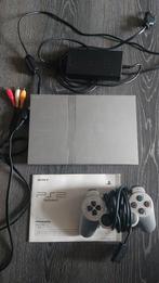 PS2 - Playstation 2 Slim _ Silver Edition, Spelcomputers en Games, Spelcomputers | Sony PlayStation 2, Met 1 controller, Ophalen of Verzenden