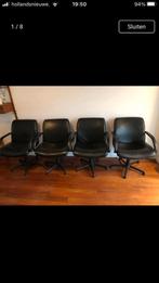Artifort directie leren stoelen dutch retro design, Huis en Inrichting, Bureaustoelen, Ophalen, Zwart, Zo goed als nieuw, Artifort