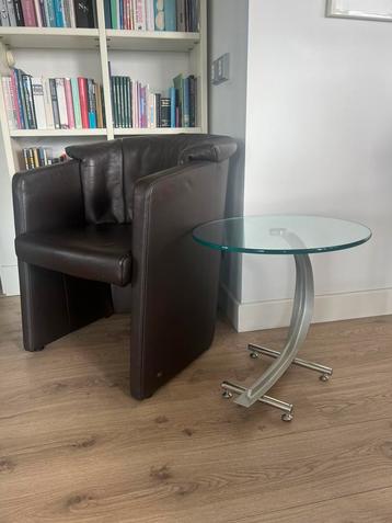 Rolf Benz design fauteuil + design bijzettafel. beschikbaar voor biedingen