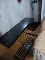 Moderne zwarte marmeren console tafel, Antiek en Kunst, Antiek | Meubels | Tafels, Ophalen of Verzenden