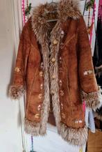 Afghaanse hippie Penny Lane vintage bohemian jas plussize 52, Gedragen, Ophalen of Verzenden, Bruin