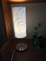Prachtige tafellamp met mat wit glazen / steenachtige kap, Overige materialen, Gebruikt, Ophalen of Verzenden, Vintage, retro, spage age