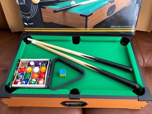 🔴 Biljart mini 🔴 Tafel biljard mini pooltafel, Hobby en Vrije tijd, Gezelschapsspellen | Bordspellen, Zo goed als nieuw, Een of twee spelers