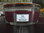 WoodWick Hearthwick Ellipse geurkaars "SMOKED WALNUT & MAPLE, Nieuw, Minder dan 25 cm, Overige materialen, Ophalen of Verzenden