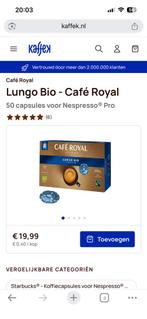 Cafe royal lungo bio pads voor nespresso professional/zenius, Diversen, Ophalen of Verzenden