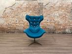 Poltrona Frau Regina Swivel Chair blauwgroen bij TheReSales, Ophalen, Design, 75 tot 100 cm, Zo goed als nieuw