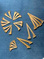 Messing/goudmat kleurige Plankdragers+Rails - 24 st -Stanley, Ophalen, Gebruikt