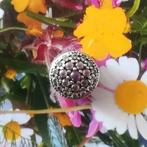 Pandora bloem met blanke, roze en 1 paarse zirkonia RETIRED, Sieraden, Tassen en Uiterlijk, Bedels, Pandora, Ophalen of Verzenden