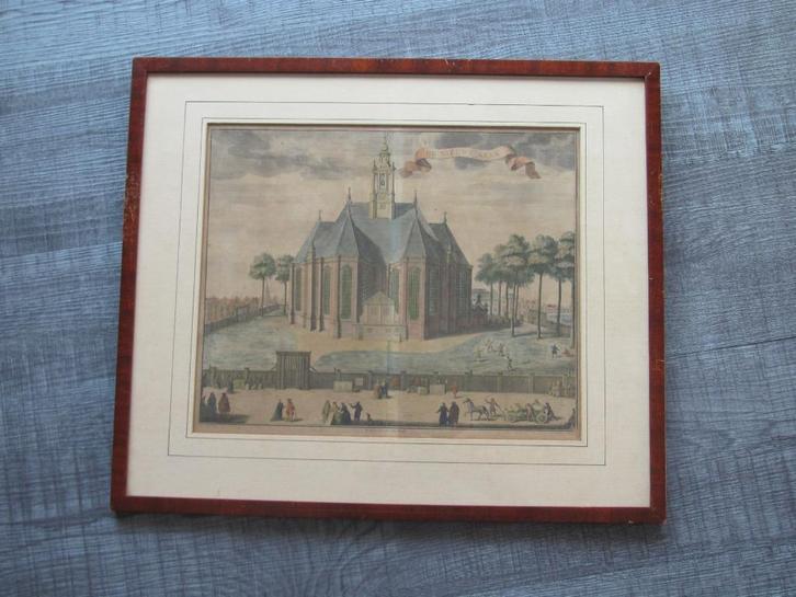 Gerrit van Giessen - De Nieuwe Kerk Den Haag, Antiek en Kunst, Kunst | Etsen en Gravures, Ophalen of Verzenden
