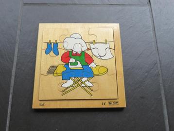 Houten legpuzzel 9 stukjes muis TRUI, ROLF.  beschikbaar voor biedingen